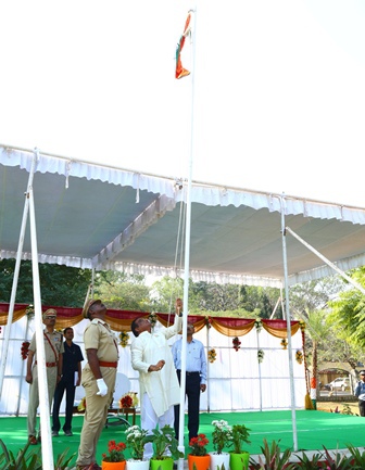 71st Republic Day celebrated at University of Hyderabad