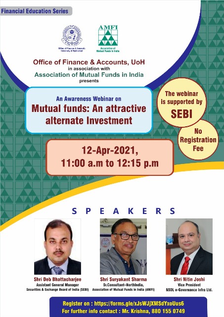 Webinar on Mutual Funds: An Alternate Investment organised