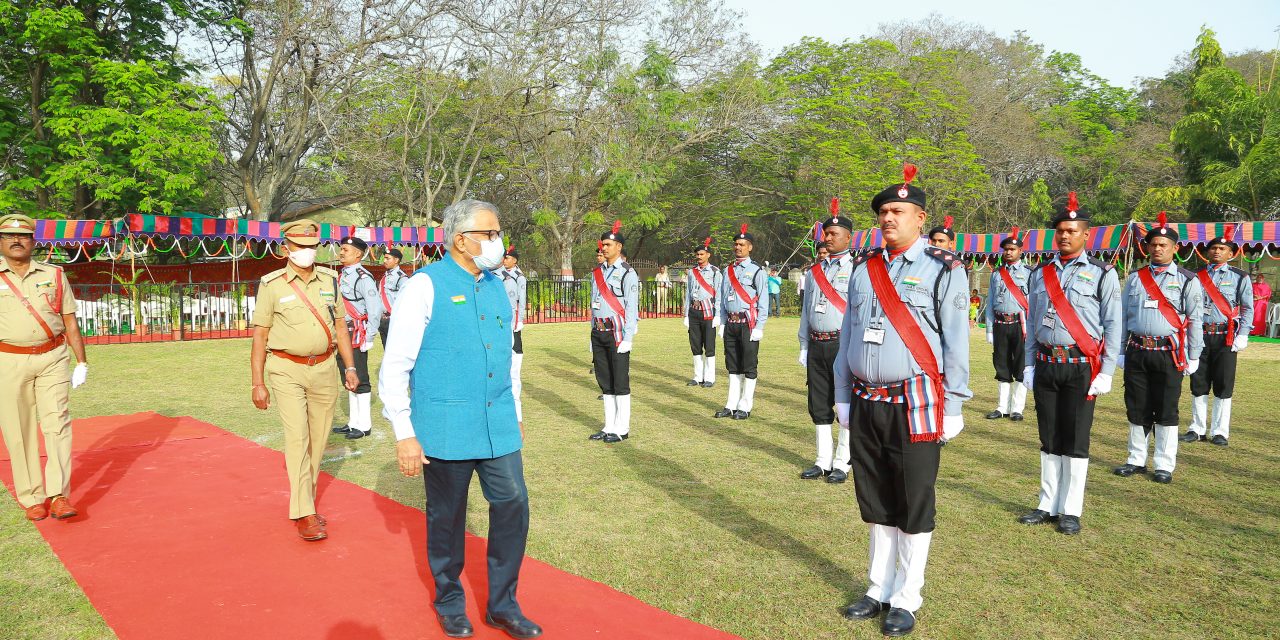 73rd Republic Day celebrated at the University of Hyderabad
