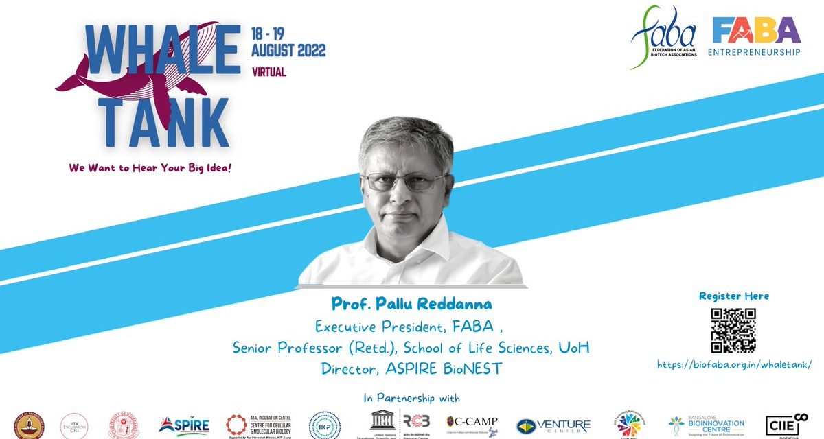 ASPIRE -UoH and FABA organizes “Whale Tank event, a Venture Capital – Biotech Startup Connect” on the 18th and 19th of August, 2022