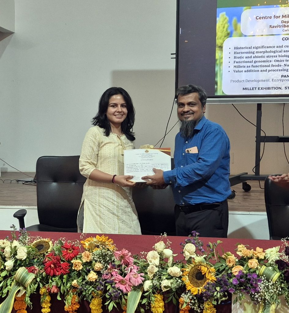MSc Students of the Department of Plant Sciences Bag Best Poster Awards at the National Millet Conference in Pune