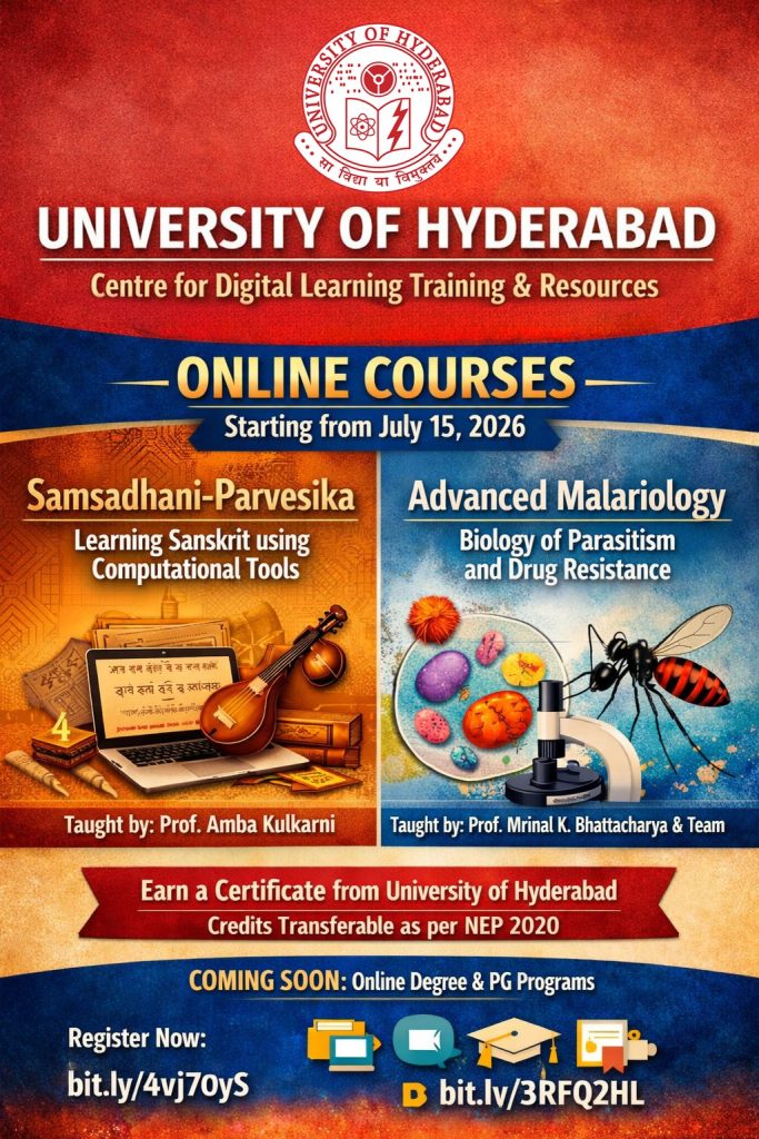 CDLTR Formally Launches Innovative Online Certificate Courses in Malariology and Sanskrit Computational Tools