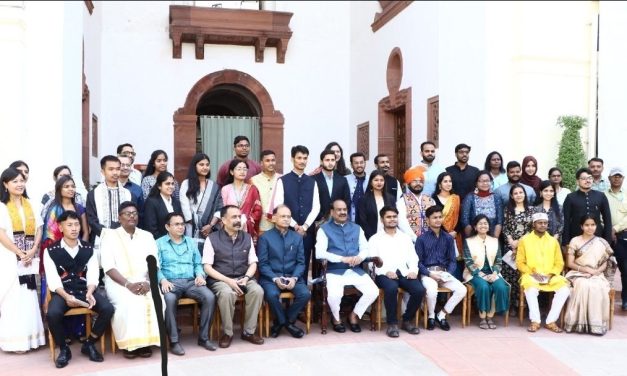 Floral Tributes paid to Dr. B.R. Ambedkar in the Parliament