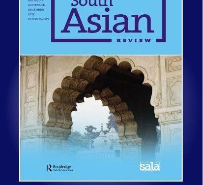 Atul Nair’s paper published in South Asian Review