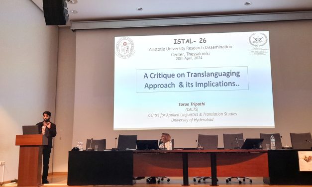 Tarun Tripathi presents paper at Aristotle University of Thessaloniki in Greece