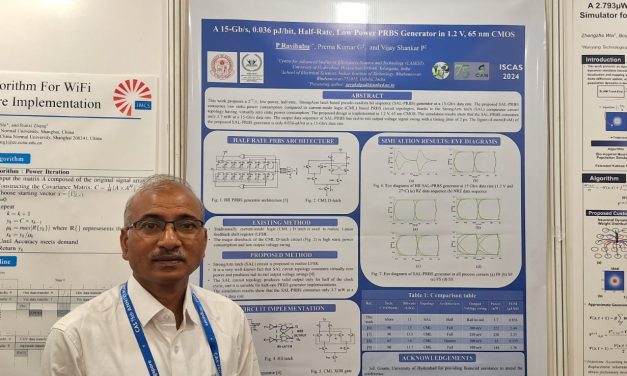 Perakalapudi Ravi Babu presents poster at ISCAS-2024