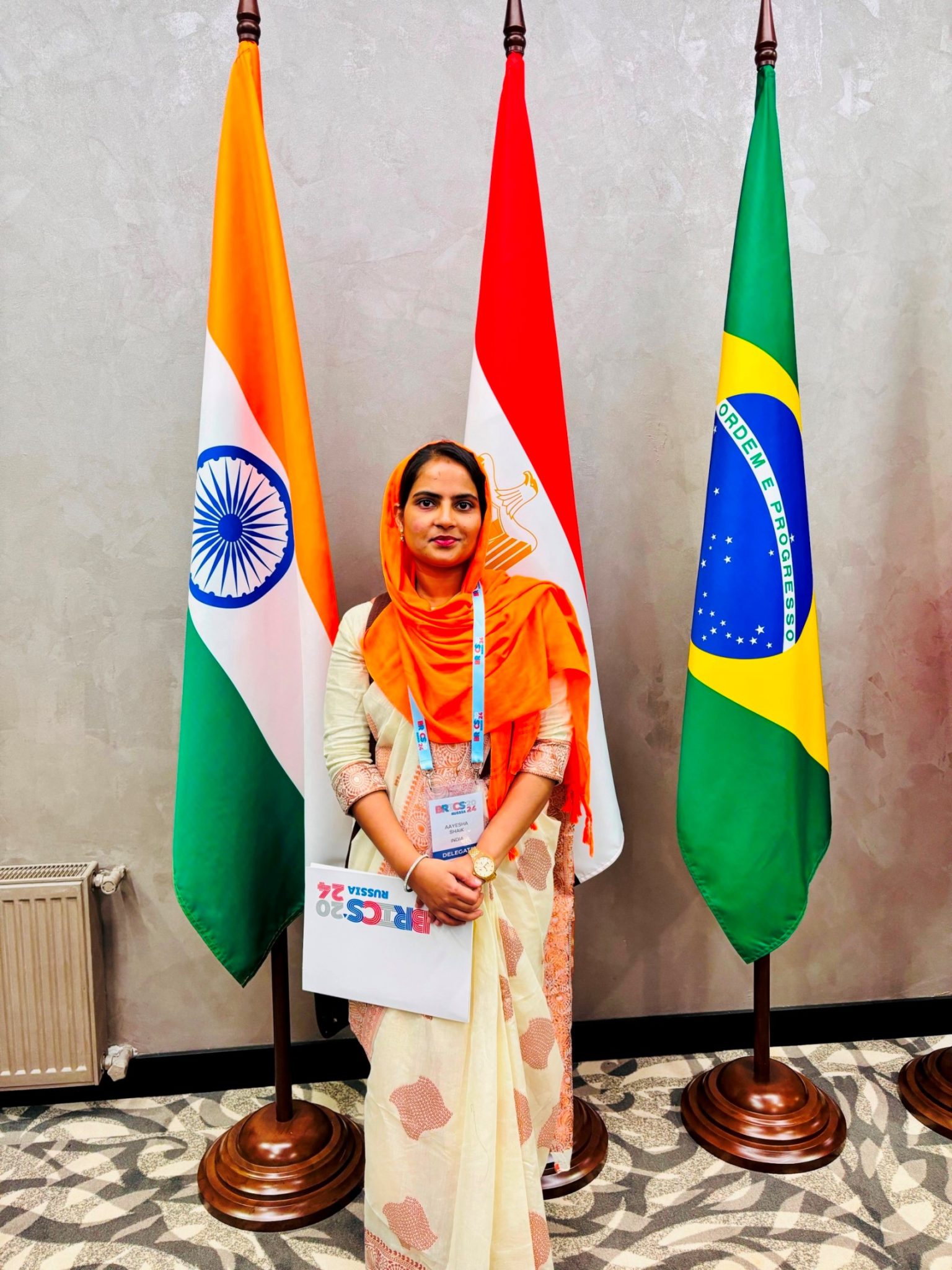 Shaik Aayesha selected for BRICS Youth summit 2024