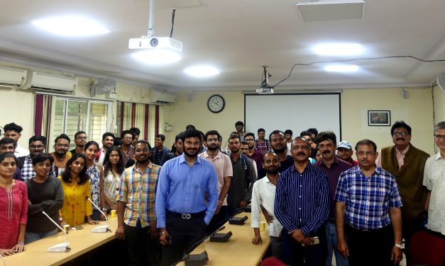 Alumnus, Ravi Prabhu also known as the most travelled Telugu man in the world interacts with students