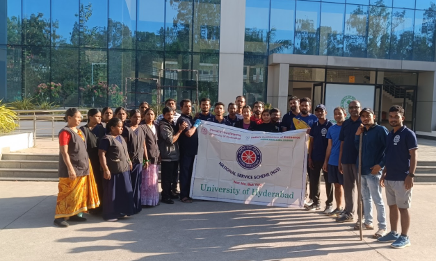 NSS Clean Up Drive at the School of Life Sciences