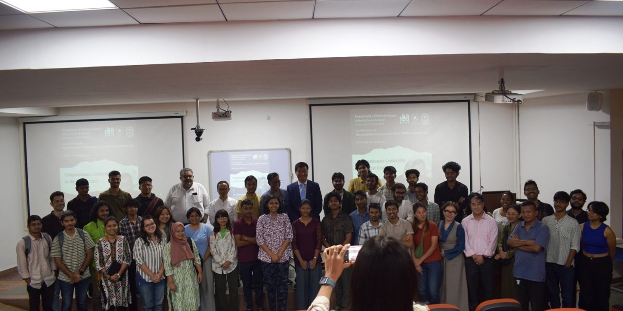 Dr. Lobsang Sangay, delivers a lecture on “Compassionate Leadership in the 21st Century”