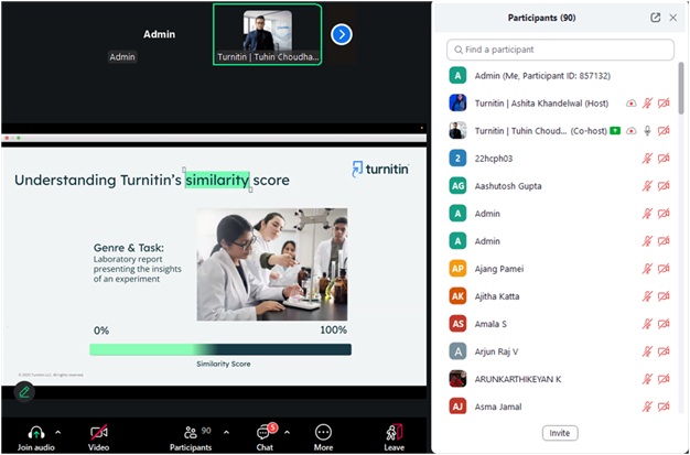 Turnitin Originality Check Training Session Organized by IGM Library