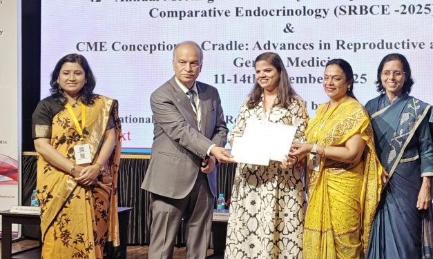 N.J. Chinoy best oral presentation award to Sujata Mishra