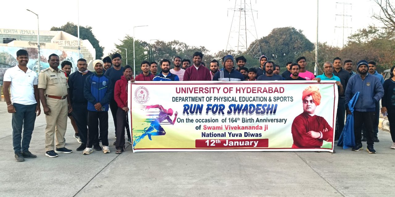 Sweat, Pride, and Unity: UoH Runs for Swadeshi!
