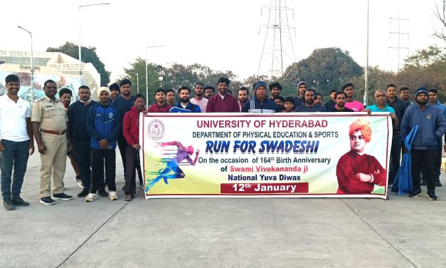Sweat, Pride, and Unity: UoH Runs for Swadeshi!
