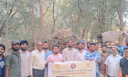 NSS Clean-up Drive at School of Social Sciences, UoH