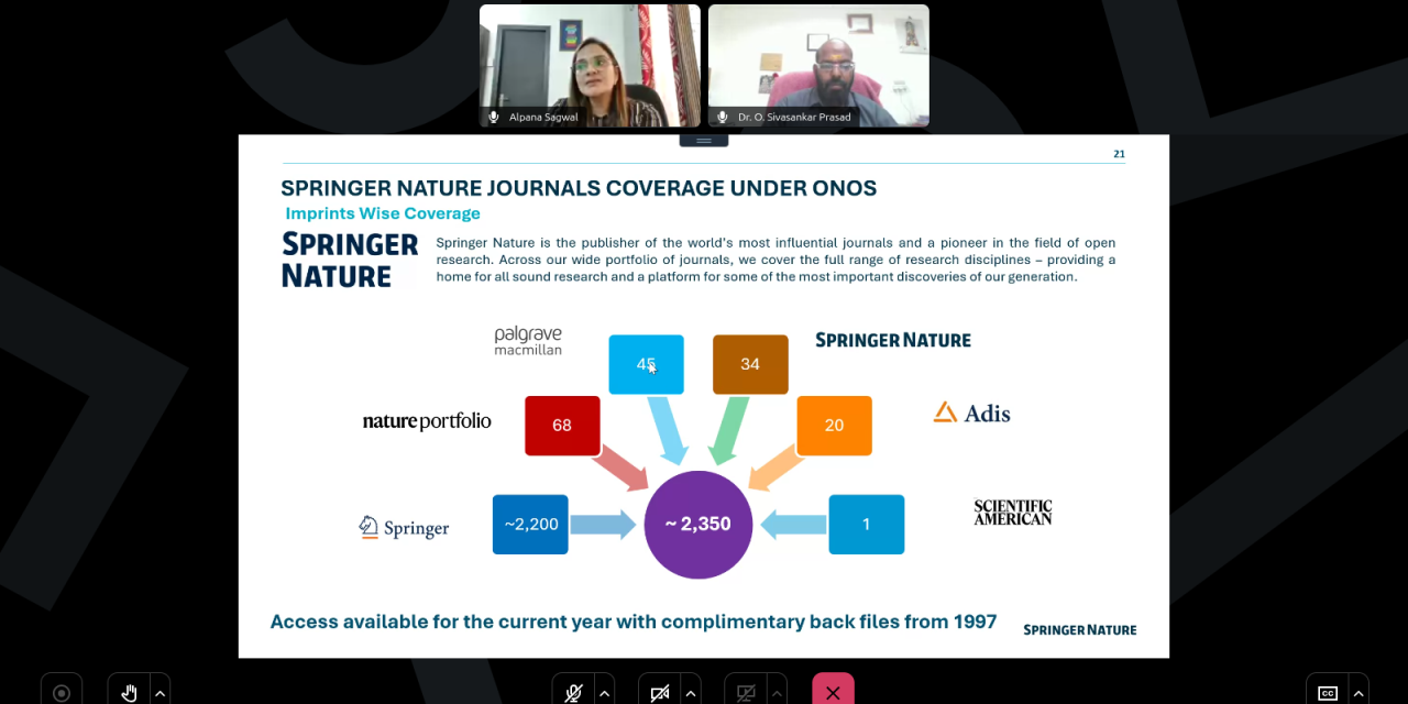 IGM Library Organizes Springer Nature Training Session on Smart Research Strategies