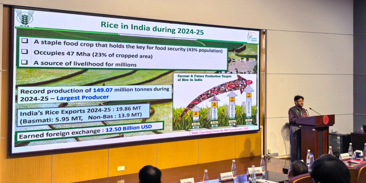 Prof. Irfan Ahmad Ghazi wins “The Best Presentation Award” at the 8th International Conference on Bacterial Blight of Rice in Shanghai, China, showcasing the massive potential of Indian wild rice for climate-resilient farming