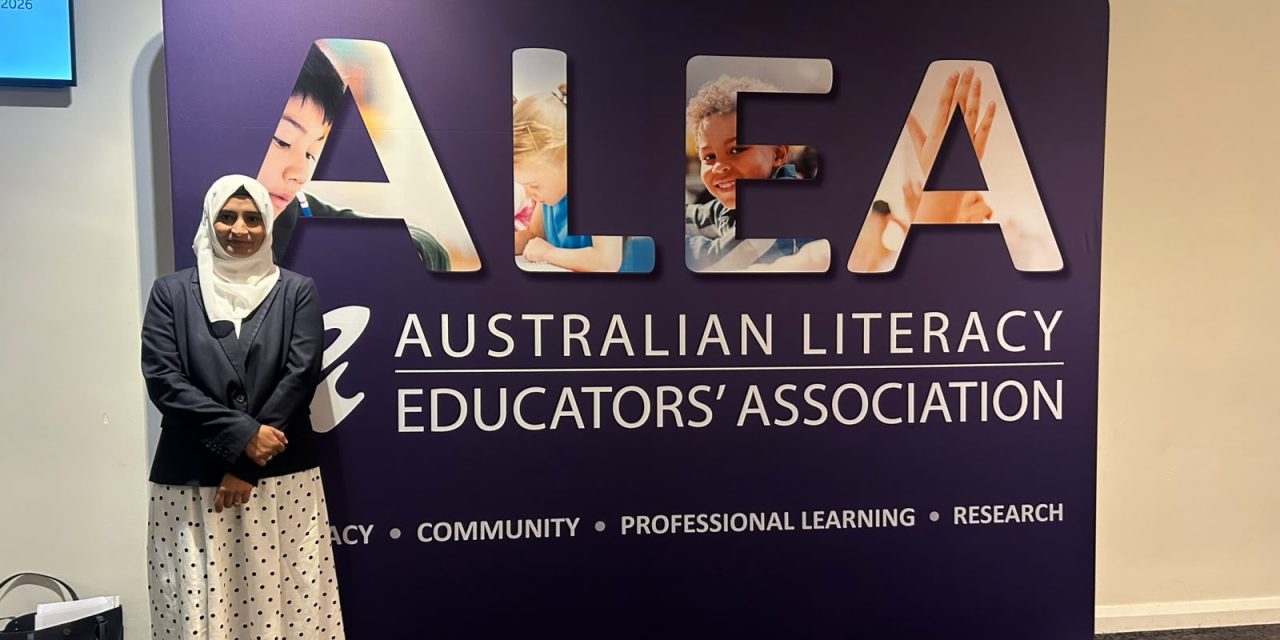 Aisha Sultana, Research Scholar at CELS Presented a paper at ALEA in Fremantle, Western Australia