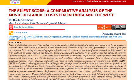 The Silent Score: Campus School Faculty Dr. D.V.K. Vasudevan Publishes Comparative Study on India’s Music Research Ecosystem