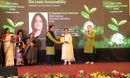 Dr. Shatabdi Porel Mukherjee, an Alumnus wins Prestigious RSC “She Leads Sustainability” Award 2026
