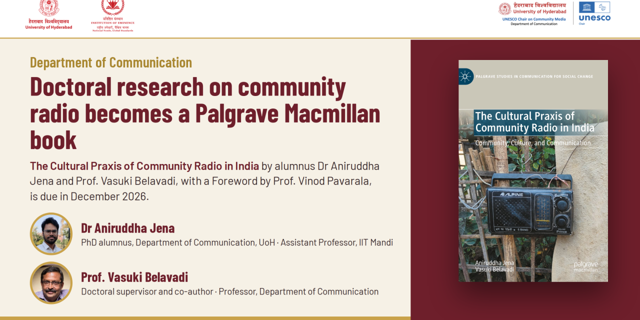 Alumnus’s doctoral research on community radio to be published by Palgrave Macmillan